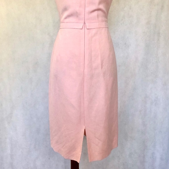Tahari Blush Pink Linen Blend Sleeveless Dress - Picture 6 of 8